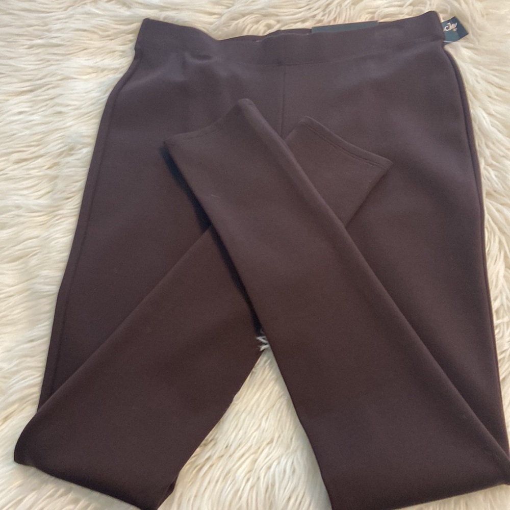 Peck & Peck Ultimate Knit Slim Pant size 4 color brown brand new inseam 28” - Picture 8 of 8